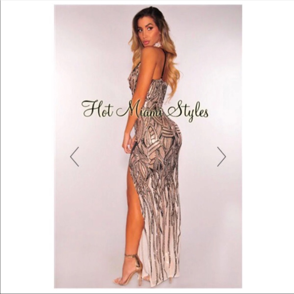 Hot Miami Styles Sequin Gown - Picture 2 of 3